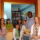 alumnos en el hall